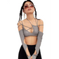 Cyber Punk Long Sleeve Crop Top