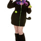 Plus Size Fuzzy Black Cat Costume