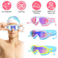 Kids Swim Goggles With Ear Plugs UV Protection Anti-Fog Leak Proof Wide View Pool Swimming Goggles For Youth Boys Girls Aged 3-16 Years Old Summer Bea