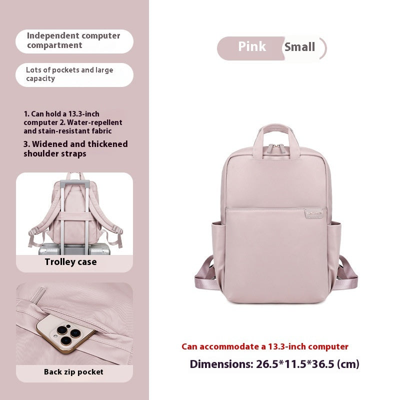 Simple Canvas Travel Large Capacity Women's Backpack