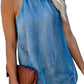 Halter Neck Denim Tank Top