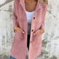 Single-breasted Polo Collar Pocket Mid-length Coat
