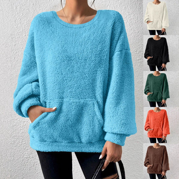 Women's Casual Fashion Solid Color Long-sleeved Sweater