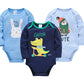 Long Sleeve Cotton Baby Bodysuit 3-Piece Set (1 Piece)
