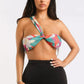 Retro Paisley Wrap Crop Top - Multiway Halter Style