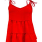 Tie-Strap Tiered Sleeveless Top