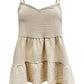 Tie-Strap Tiered Sleeveless Top