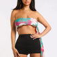 Retro Paisley Wrap Crop Top - Multiway Halter Style