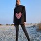Broken heart oversized blazer
