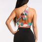 Retro Paisley Wrap Crop Top - Multiway Halter Style