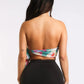 Retro Paisley Wrap Crop Top - Multiway Halter Style