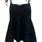 Tie-Strap Tiered Sleeveless Top
