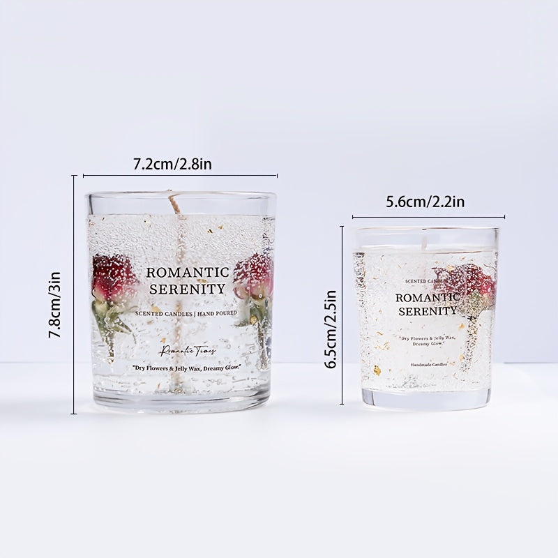 Rose Jelly Aromatherapy Soy Candle in Glass Jar