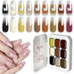 Limegirl Gradient Painting Gel, 9 Bright Colors Ombre GelNail Polish for Pigment Pat Nails Nails French ManicureSoak Off UV Set