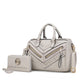 MKF Collection Lara Vegan Leather Women Satchel with wallet by Mia k
