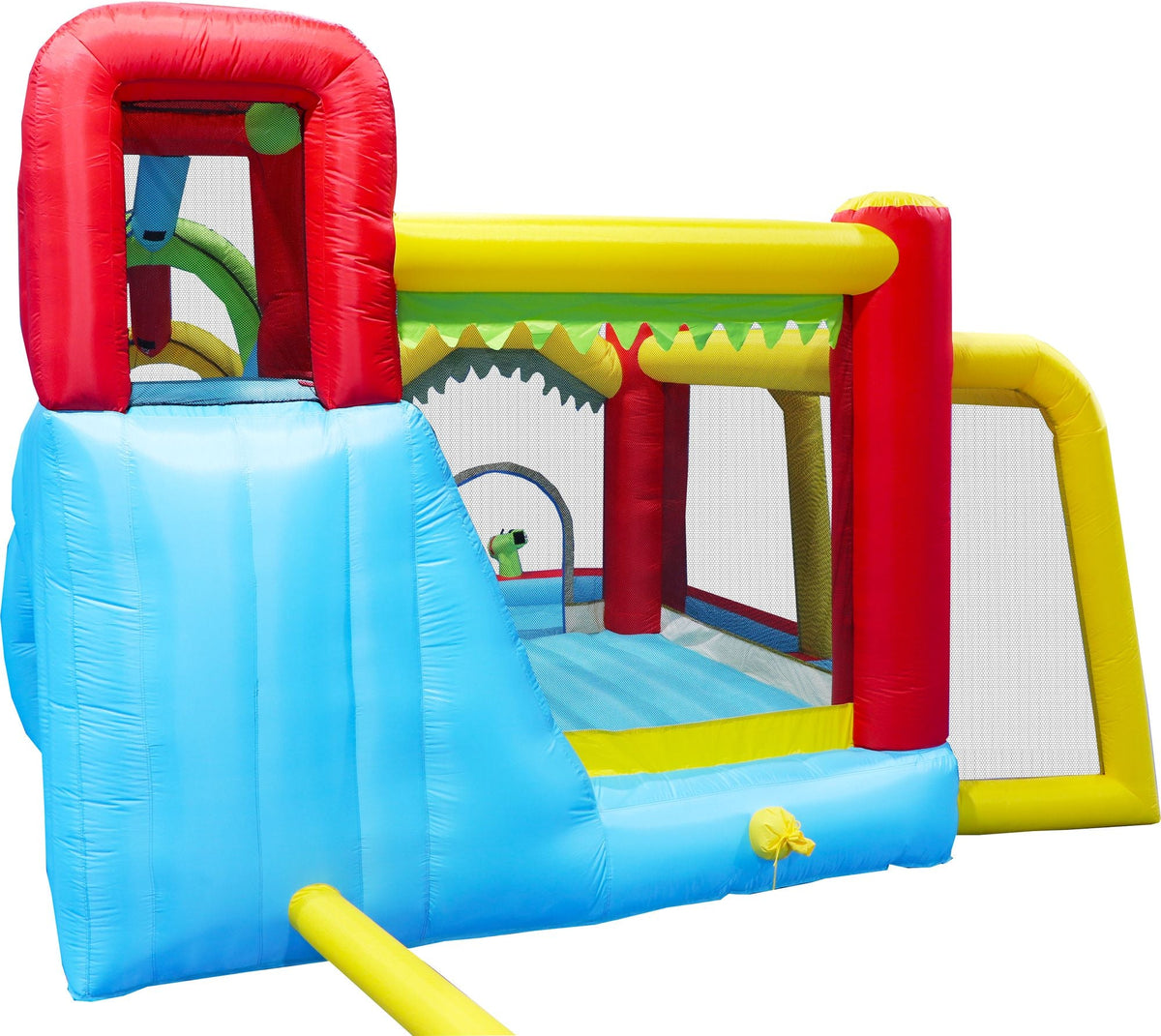 7-in-1 Inflatable Water Slide Bounce House with Pool