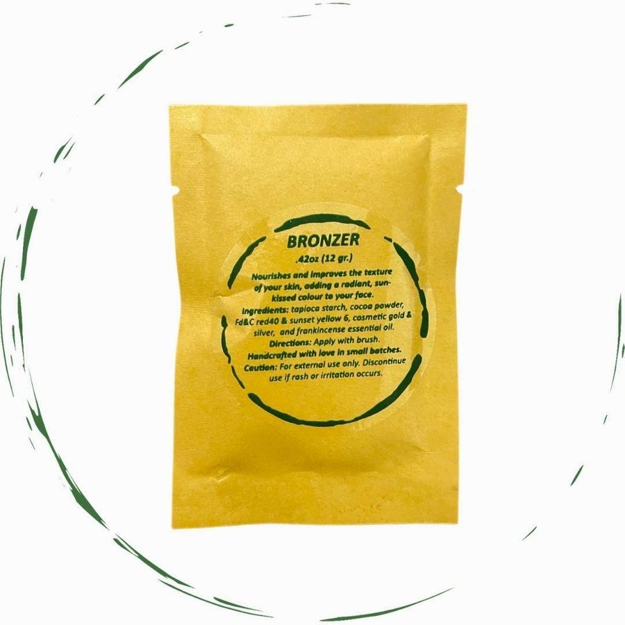 BeNat All-Natural Bronzer Loose Powder - Eco-Friendly Reusable Bamboo Case Vegan Face Makeup for a Healthy Sun-Kissed Glow