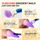 Limegirl Gradient Painting Gel, 9 Bright Colors Ombre GelNail Polish for Pigment Pat Nails Nails French ManicureSoak Off UV Set