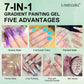 Limegirl Gradient Painting Gel, 9 Bright Colors Ombre GelNail Polish for Pigment Pat Nails Nails French ManicureSoak Off UV Set