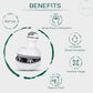 Smart Scalp Massager - Cordless Waterproof Handheld Head & Body Massage Device with 4 Modes for Hair Growth, Stress Relief & Relaxation (White)