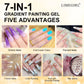 Limegirl Gradient Painting Gel, 9 Bright Colors Ombre GelNail Polish for Pigment Pat Nails Nails French ManicureSoak Off UV Set