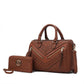 MKF Collection Lara Vegan Leather Women Satchel with wallet by Mia k