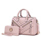 MKF Collection Lara Vegan Leather Women Satchel with wallet by Mia k