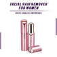 2-Pack Rechargeable Facial Hair Remover and Eyebrow Trimmer Set for Women - Painless Portable Electric Razor, Lip Nose Hair Trimmer