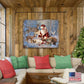 Abundance of Joy Art Wooden Wall Art by D Gelsinger - Christmas Santa and Snowman Decor - 95601B-0104
