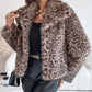 Gradient Dyed Pointed Lapel Long Sleeve Artificial Fur Coat