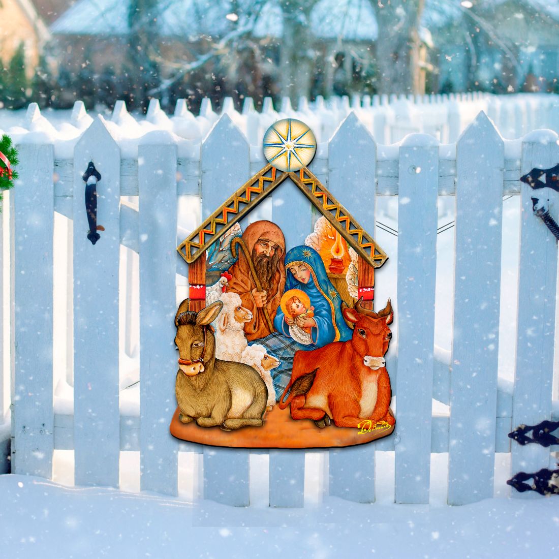 Nativity Christmas Nativity Door Decor by G. DeBrekht - Nativity Holiday Decor - 8114030H