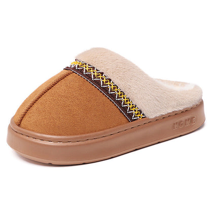 Women's Cotton Shoes Fleece-lined Thickened Plus Size Cotton Slippers
