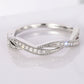 Everyday Lightweight Luxury Twisted-cross Wedding Ring