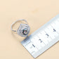 Inlaid Gemstone Pendant Earrings Necklace And Ring For Women 4 PCs Set