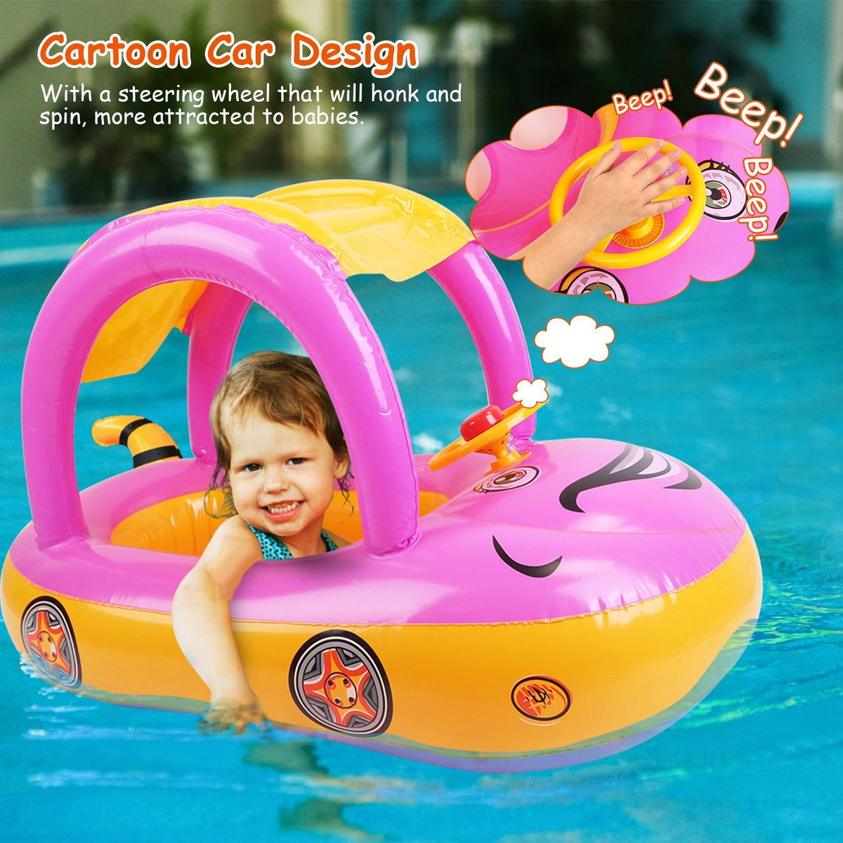 GBruno Baby Inflatable Pool Float Car