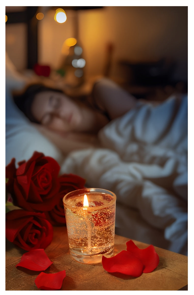 Rose Jelly Aromatherapy Soy Candle in Glass Jar