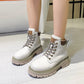 Genuine Leather Elevator Martin Boots Women's Thick Bottom All-matching