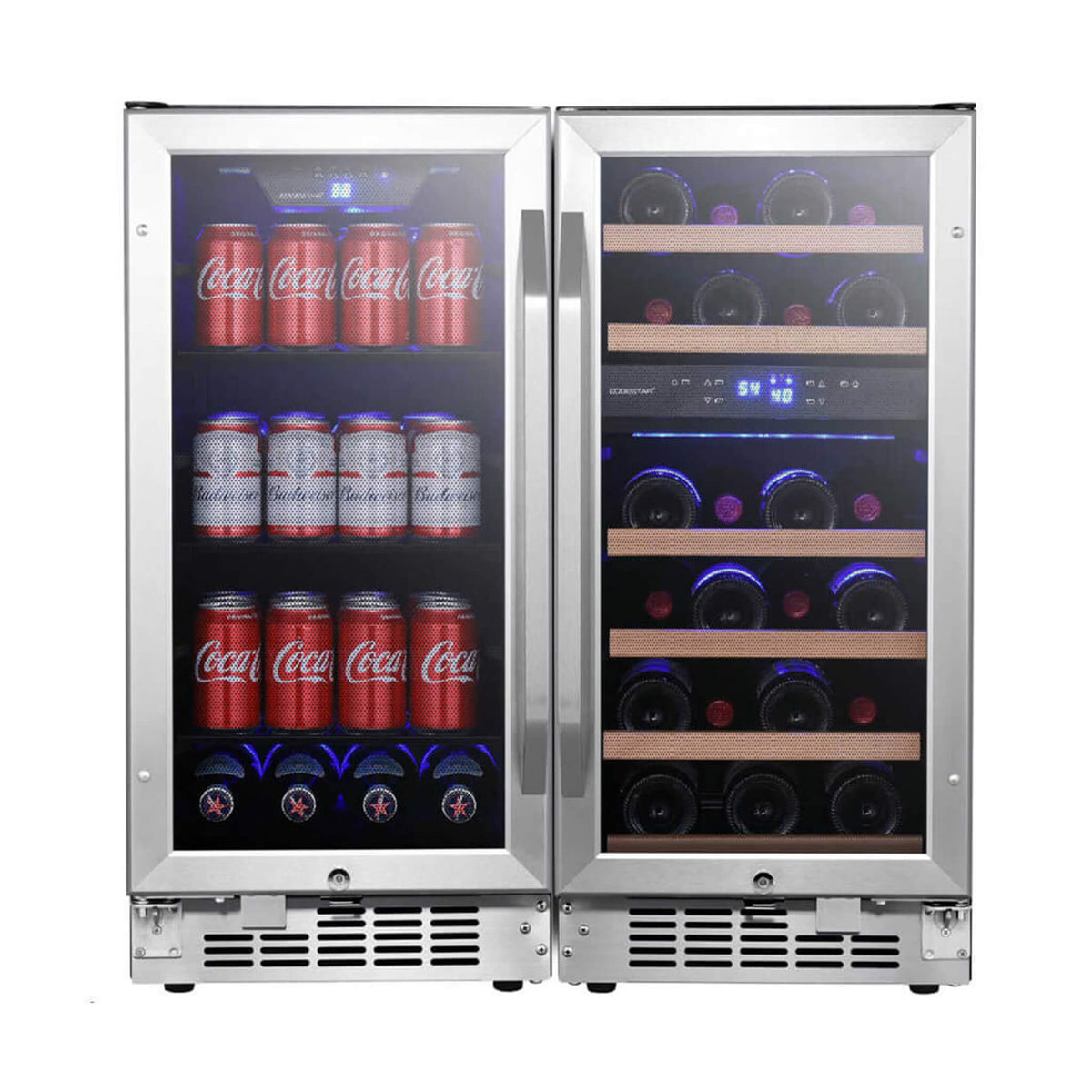 Edgestar 30-Inch Dual Zone Side By Side Cooler With 26 Wine Bottle And 80 Can Capacity [CWBV80261] (SAK72461)