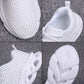 Elegant Modern Mens Sneakers Platform Shoes White Trainers Casual Breathable Mesh Men Women Running Shoes Breathable Walking Sneakers Lightweight Athletic Tennis Casual Sport Sneakers