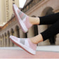 Elegant Women Shoes Espadrilles Knitted Sneakers Women New Flat Shoes Mix Color Casual Walking Shoes Slip-on Sock Shoe Lady Girls Running Shoes Mesh Air Mesh Womens Espadrilles
