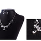 New Bridal Necklace And Earrings Suite Butterfly Zircon