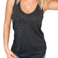 V Neck Racerback Tank Top with Pocket
