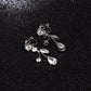 New Bridal Necklace And Earrings Suite Butterfly Zircon