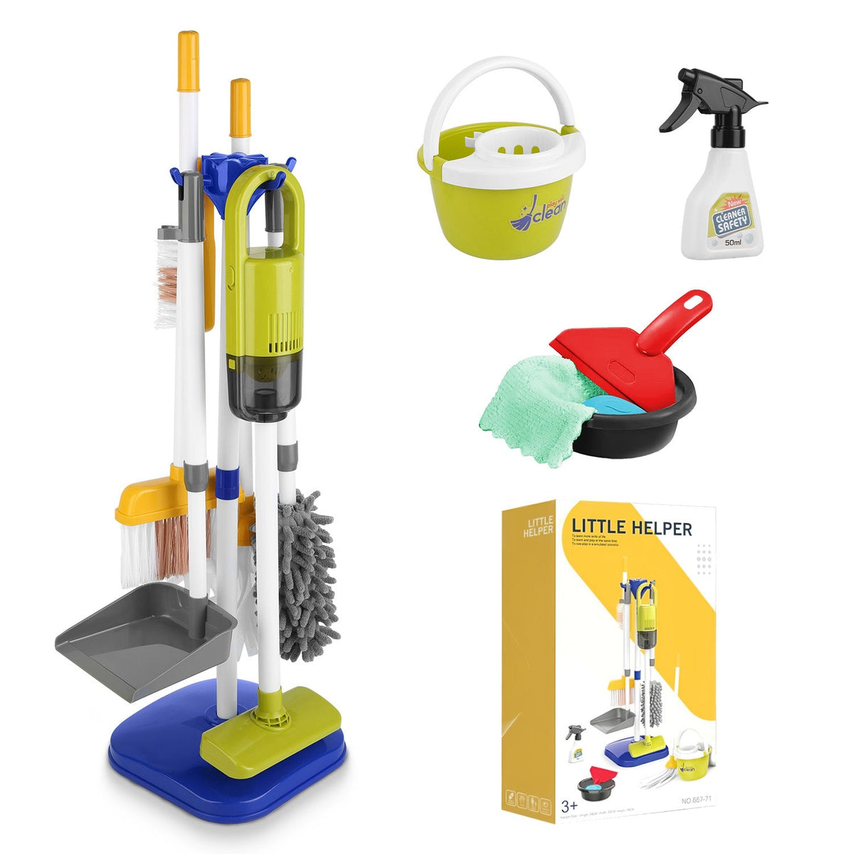 GBruno 14Pcs Kids Cleaning Toy Set