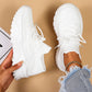 Plus Size Sports Women's Shoes Breathable Flying Woven Lazy Shoes