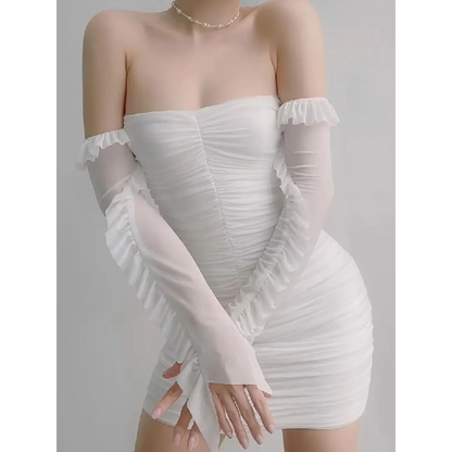 Mesh Ruched Dresses