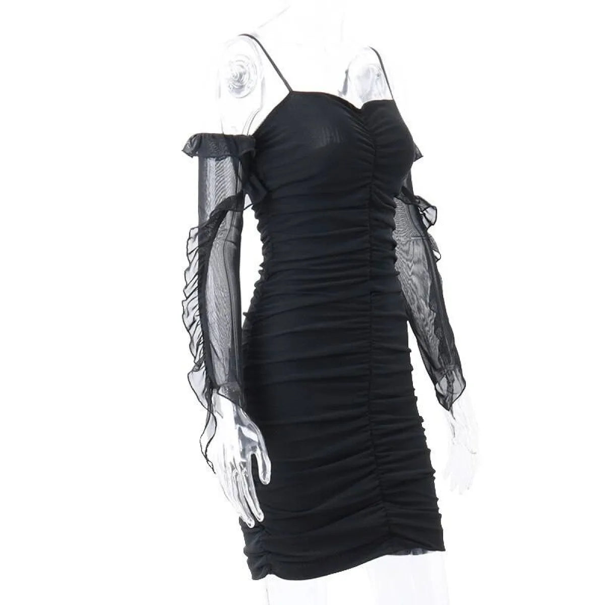 Mesh Ruched Dresses