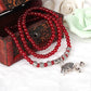 Red Agate Beaded Bracelet