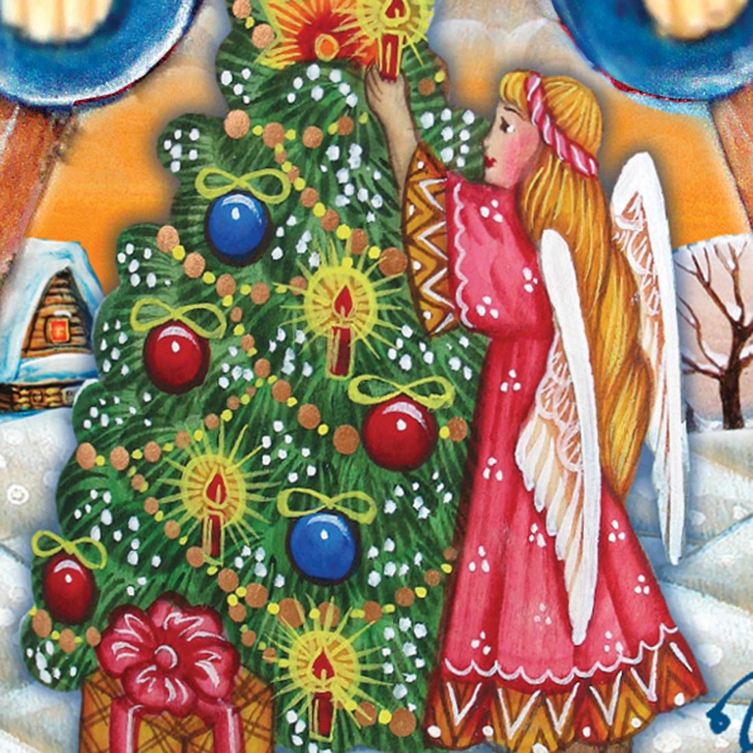 Christmas Tree Angel Handcrafted Christmas Figurine - G. DeBrekht - Nativity Holiday Decor - 552722