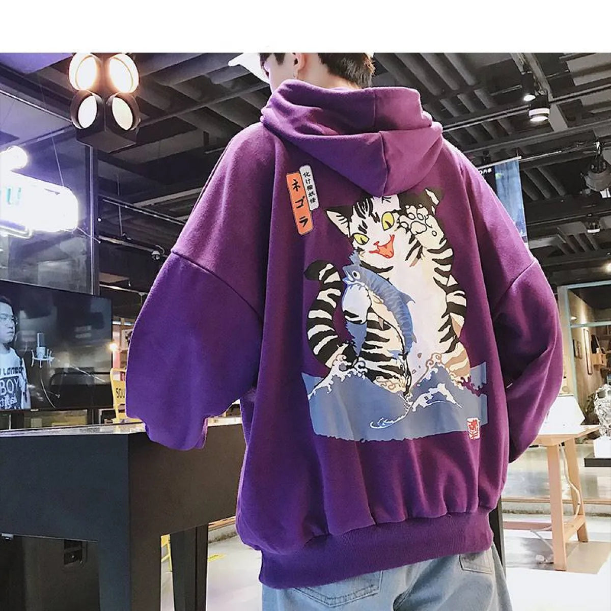 Funny Cat Hooded Jacket